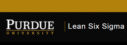 Purdue Lean Six Sigma Online logo in gold and black colors